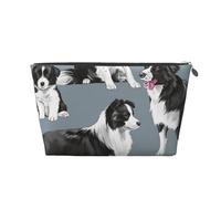 Border Collie Blu, Borsa da toilette Borsa per trucco Borsa per cosmetici Borsa da toilette da viaggio portatile