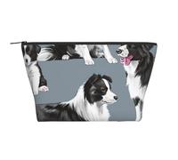 Border Collie Blu, Borsa da toilette Borsa per trucco Borsa per cosmetici Borsa da toilette da viaggio portatile