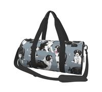 Border Collie Blu, Borsone da viaggio di grande capacità Borsa rotonda Borsa da viaggio sportiva Borsa da viaggio Borsa da fitness