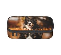 Border Collie Bokeh Autunno Border Collie nero, Astuccio per matite, Astuccio per matite Astuccio per penne a matita di grande capacità Borsa per cosmetici