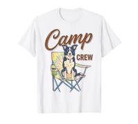 Border Collie Camp Crew Camping Dog Lover Outdoor Maglietta