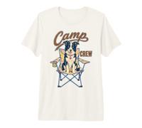 Border Collie Camp Crew Camping Dog Lover Outdoor Maglietta Premium