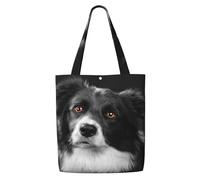 Border Collie Cane da compagnia,Borse della spesa riutilizzabili, borse per la spesa, borsa a tracolla in tela di grande capacità