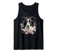 Border Collie cane e fiori Canotta