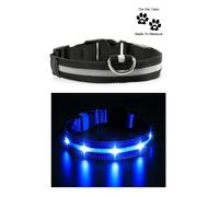 Border Collie Cane LED Collare Misura L Large Si Illumina Lampeggiante Pet Cavo