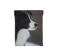 Border Collie cane macchiato di neve, Spremere il portafoglio superiore da donna Borsa portaoggetti Piccola portamonete Portamonete