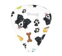 Border Collie cane sorridente,12 pezzi di plettri per chitarra, 3 plettri di diverso spessore per chitarra acustica, basso, ukulele