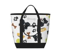 Border Collie cane sorridente,Borsa porta pranzo grande capacità isolata per donne e uomini, lavoro, picnic, viaggi