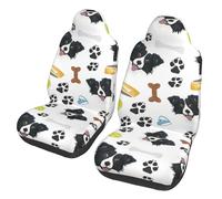 Border Collie cane sorridente,Coprisedile per auto protezioni per sedili anteriori per auto, 2 pezzi