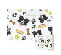 Border Collie cane sorridente,Puzzle in legno da 300 pezzi per famiglie, per adulti e adolescenti, decorazioni per la casa