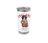 Border Collie Cane Torre di Londra Guardia Caffè Inghilterra Bicchiere termico in acciaio inox doppia parete