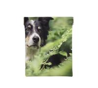 Border Collie Cani Bokeh Animali Domestici Bianco Nero, Spremere il portafoglio superiore da donna Borsa portaoggetti Piccola portamonete Portamonete
