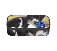 Border Collie Cani Cucciolo Animali Bordo Nero, Astuccio per matite, Astuccio per matite Astuccio per penne a matita di grande capacità Borsa per cosmetici