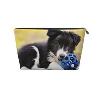 Border Collie Cani Cucciolo Animali Bordo Nero, Borsa da toilette Borsa per trucco Borsa per cosmetici Borsa da toilette da viaggio portatile