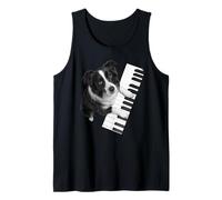 Border Collie che suona il pianoforte pianista amante dei cani Canotta