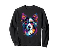 Border Collie con Occhiali da Sole Cani Carino Border Collie Felpa
