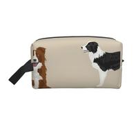 Border Collie Confine di razza di cane di base mista, Borsa per il trucco Borsa per cosmetici Borsa da viaggio portatile da viaggio Borsa per trucco Organizer