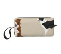 Border Collie Confine di razza di cane di base mista, Borsa per il trucco Borsa per cosmetici Borsa da toilette da viaggio portatile Borsa per trucco Organizer