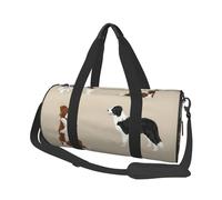 Border Collie Confine di razza di cane di base mista, Borsone da viaggio di grande capacità Borsa rotonda Borsa da viaggio sportiva Borsa da viaggio Borsa da fitness