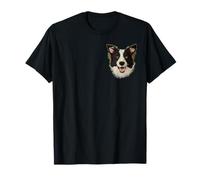 Border Collie cucciolo di cane carino Border collie amante festa della mamma Maglietta