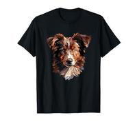 Border Collie Cucciolo Pop Art Maglietta