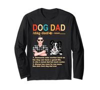 Border Collie Dog Dad Definition Funny Fathers Day Maglia a Manica