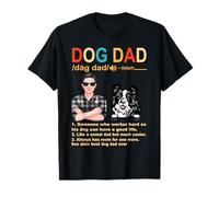 Border Collie Dog Dad Definition Funny Fathers Day Maglietta