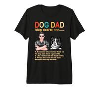 Border Collie Dog Dad Definition Funny Fathers Day Maglietta Premium