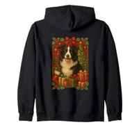 Border Collie Farm Dog - Border Collie Natale Felpa con Cappuccio