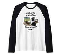 Border Collie Funny Project Manager Lavoro da casa Maglia con Maniche Raglan