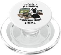 Border Collie Funny Project Manager Lavoro da casa PopSockets PopGrip per MagSafe