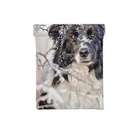 Border Collie Inverno Biancaneve Cani Neri, Spremere il portafoglio superiore da donna Borsa portaoggetti Piccola portamonete Portamonete