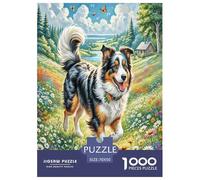 Border Collie Jigsaw Puzzle Impossibili 1000Pcs Decorazione Per La Casa. Giochi Rilassamento E Intelligence Per Adulti E Ragazzi Da 14 Anni 70x50cm/1000pcs
