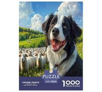 Border Collie Jigsaw Puzzle Impossibili 1000Pcs Decorazione Per La Casa. Giochi Rilassamento E Intelligence Per Adulti E Ragazzi Da 14 Anni 38x26cm/1000pcs