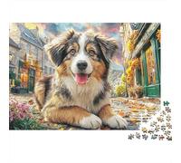 Border Collie Jigsaw Puzzle Impossibili 1000Pcs Shepherd Plaza Decorazione Per La Casa. Giochi Rilassamento E Intelligence Per Adulti E Ragazzi Da 14 Anni 70x50cm/1000pcs