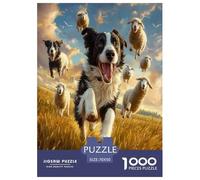Border Collie Jigsaw Puzzle Impossible 1000 Pezzi Decorazione Per La Casa. Rilassamento E Intelligence Per Adulti E Bambini Da 12 Anni 70x50cm/1000pcs