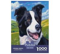 Border Collie Jigsaw Puzzle Impossible 1000 Pezzi Decorazione Per La Casa. Rilassamento E Intelligence Per Adulti E Ragazzi Da 14 Anni 70x50cm/1000pcs