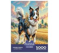 Border Collie Jigsaw Puzzle Impossible 1000 Pezzi Decorazione Per La Casa. Rilassamento E Intelligence Per Adulti E Ragazzi Da 14 Anni 38x26cm/1000pcs