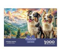 Border Collie Landscape Puzzle Di Ispirazione Museale Per La Famiglia - 1000 Pezzi Con Stampe Puzzle Di Elevata Qualità Artistica - Il Regalo Per Eccellenza Per Un Pubblico 14+ 70x50cm/1000pcs