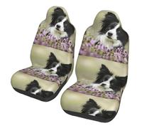 Border Collie Lawn Black Border Collie Animali domestici,Coprisedile per auto protezioni per sedili anteriori per auto, 2 pezzi