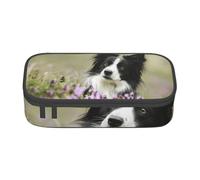 Border Collie Lawn Nero Border Collie Animali domestici, Astuccio per matite, Astuccio per matite Astuccio per penne a matita di grande capacità Borsa per cosmetici