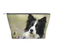 Border Collie Lawn Nero Border Collie Animali domestici, Borsa da toilette Borsa per trucco Borsa per cosmetici Borsa da toilette da viaggio portatile