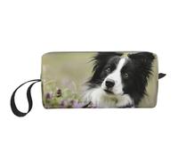 Border Collie Lawn Nero Border Collie Animali domestici, Borsa per il trucco Borsa per cosmetici Borsa da toilette da viaggio portatile Borsa per trucco Organizer