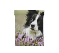 Border Collie Lawn Nero Border Collie Animali domestici, Spremere il portafoglio superiore da donna Borsa portaoggetti Piccola portamonete Portamonete