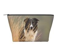 Border Collie Lawn Pets Bordo bianco nero, Borsa da toilette Borsa per trucco Borsa per cosmetici Borsa da toilette da viaggio portatile