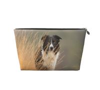 Border Collie Lawn Pets Bordo bianco nero, Borsa da toilette Borsa per trucco Borsa per cosmetici Borsa da toilette da viaggio portatile