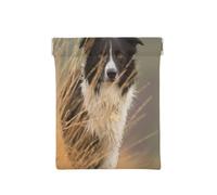 Border Collie Lawn Pets Bordo bianco nero, Spremere il portafoglio superiore da donna Borsa portaoggetti Piccola portamonete Portamonete