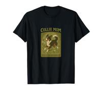 Border Collie Mamma illustrazione Collie Dog arte Maglietta