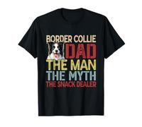 Border Collie Man Myth Snack Dealer Divertente amante del proprietario di cani Maglietta