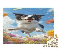 Border Collie Puzzle 1000 Pezzi Puzzle Per Adulti Relax Puzzle Giochi Classico Puzzle Per La Decorazione Della Parete Dei Regali Della Cornice Per Foto Di Famiglia 1000pcs (75x50cm)